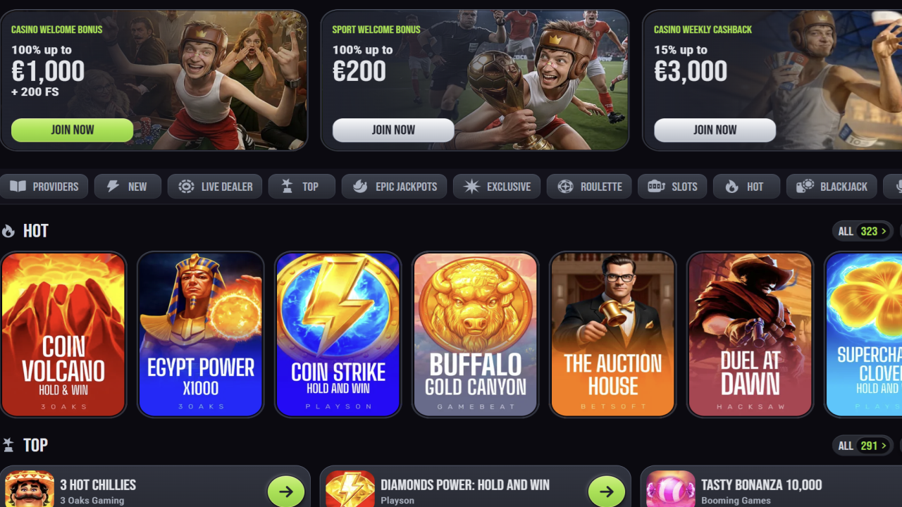 Slimking Casino website